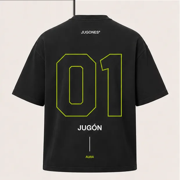 Espalda de la camiseta Aura Minimal, con el aura estampada