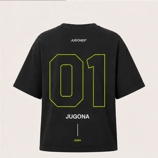 Camiseta Aura Minimal, corte jugona, vista trasera