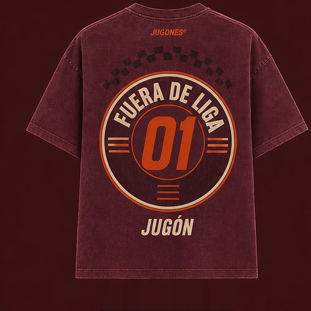 Camiseta Fuera de Liga, corte jugón, vista trasera